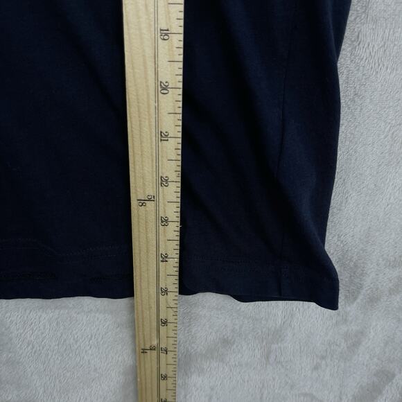 Burberry London England T Shirt Nova Check Blue Silk Pocket Size Small - Picture 9 of 9